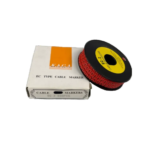 500pcs Cable Marker Red - 4 from Grippes in a box with a spool for effective cable management