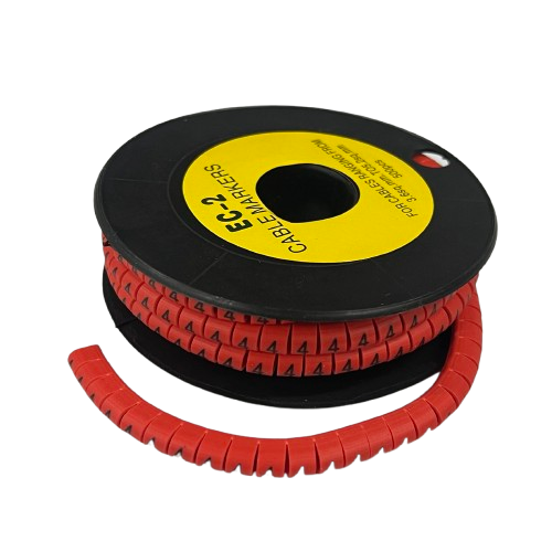 Grippes 500pcs Cable Marker Red - 4 on a spool for effective cable management and organization