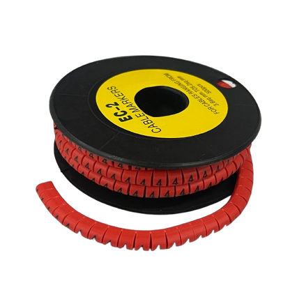 Grippes 500pcs Cable Marker Red - 4 on a spool for effective cable management and organization