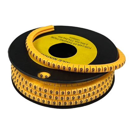 9 Marker 2.6mm to 4.2mm Yellow cable markers spool from China for identifying wires and cable management