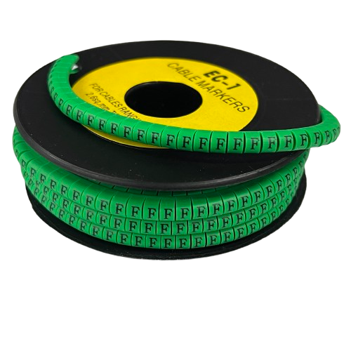 Grippes spool of Cable "F" Marker EC-1 Green 2.6mm to 4.2mm for identifying cables
