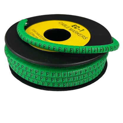Grippes spool of Cable "F" Marker EC-1 Green 2.6mm to 4.2mm for identifying cables