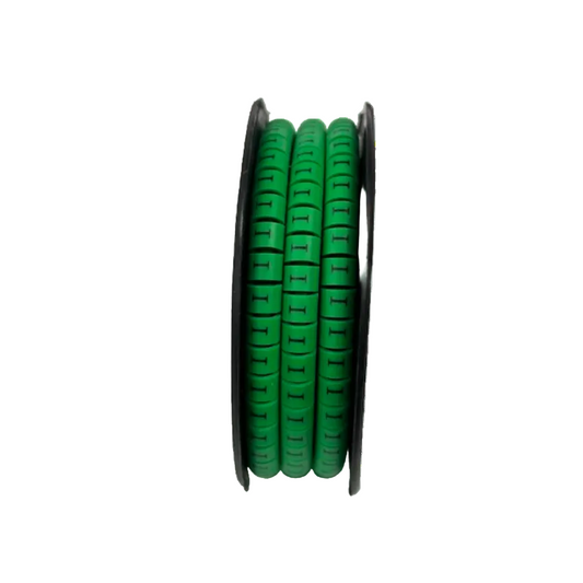 Spool of Cable "I" Marker 5.0mm to 7.2mm Green from China for cable management and identification