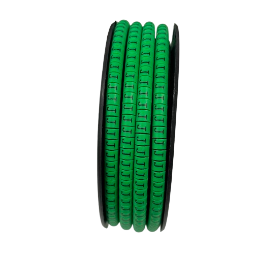 Grippes Cable "J" Marker Green 2.6mm to 4.2mm spool of flexible markers for cable management