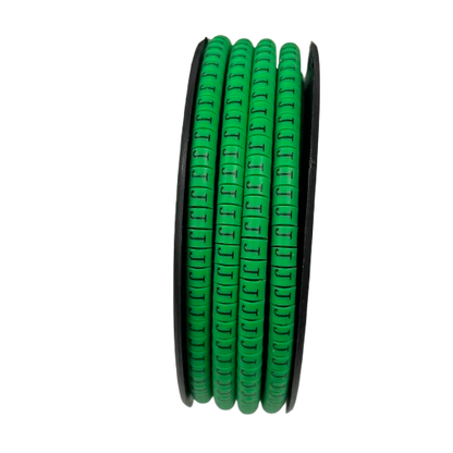 Grippes Cable "J" Marker Green 2.6mm to 4.2mm spool of flexible markers for cable management