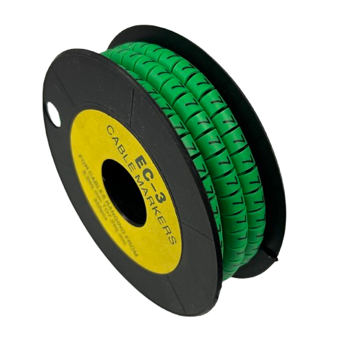 Spool of green numeric spiral cable markers on reel for organization Cable Marker 5 Green from China vendor
