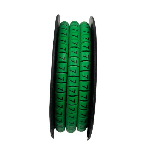 Spool of green segmented cable markers for wire identification Cable Marker 5 Green from China for cable management