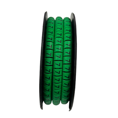 Spool of green segmented cable markers for wire identification Cable Marker 5 Green from China for cable management