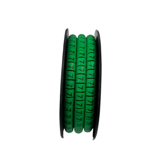 Spool of green segmented cable markers for wire identification Cable Marker 5 Green from China for cable management