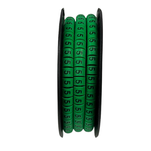 Cable Marker 5 Green spool of numbered cable markers for wire identification durable plastic from China