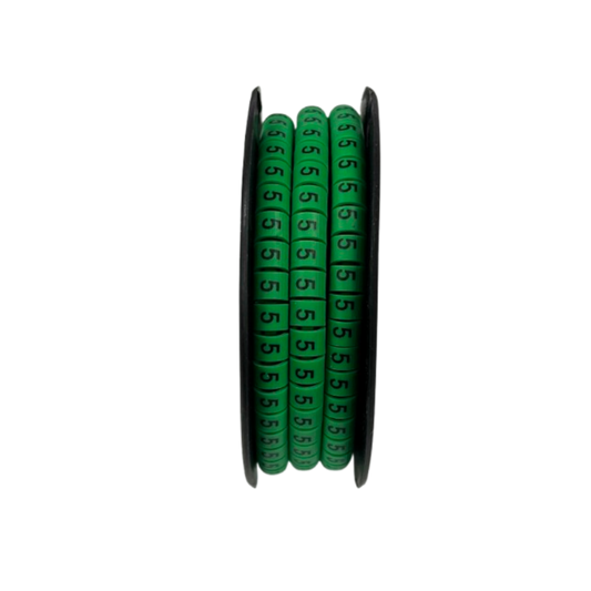 Cable Marker 5 Green spool of numbered cable markers for wire identification durable plastic from China