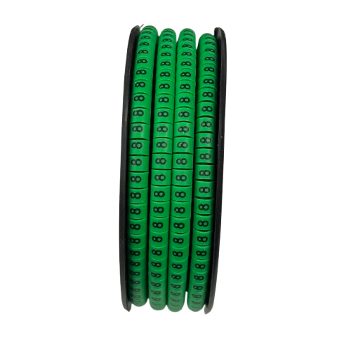 Grippes Cable Marker - 8 Green spool of numbered green markers for organized cable management