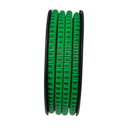 Grippes Cable Marker - 8 Green spool of numbered green markers for organized cable management
