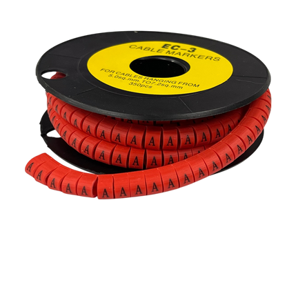 Grippes Cable Marker A - Red on a spool for efficient cable management and organization