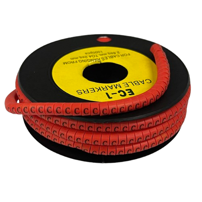 Cable Marker C - 1000pcs on a spool, ideal for organizing and labeling cables efficiently
