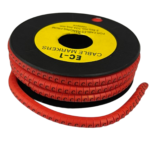 Grippes Cable Marker C - 1000pcs in Red for Effective Cable Management and Organization