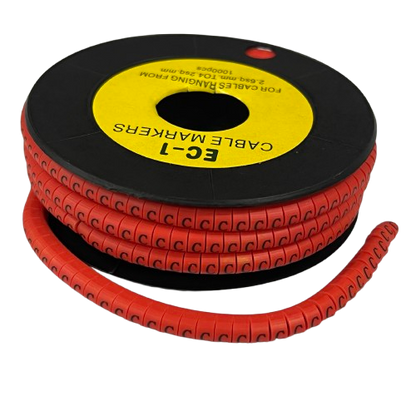 Grippes Cable Marker C - 1000pcs in Red for Effective Cable Management and Organization