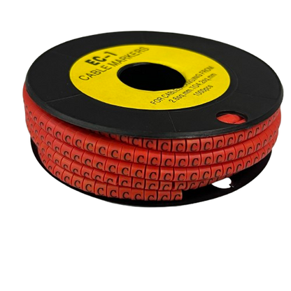 Grippes Cable Marker C - 1000pcs in red, ideal for organized cable management and labeling.