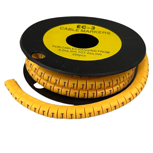 Grippes Cable Marker J - Yellow spiral cable markers on spool for cable management and identifying wires 350pcs