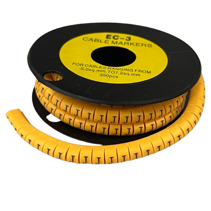 Grippes Cable Marker J - Yellow spiral cable markers on spool for cable management and identifying wires 350pcs