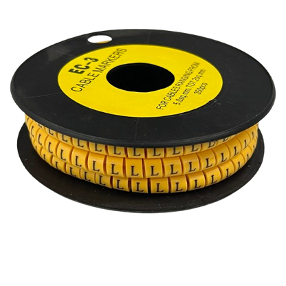 Grippes cable management spool of printed ID rings Cable Marker L - Yellow for organizing wires
