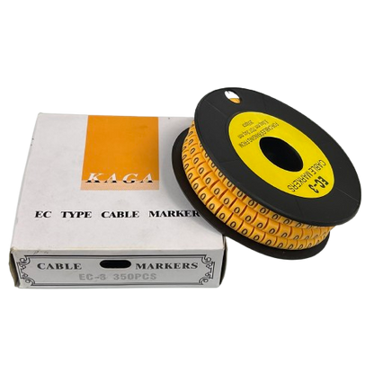 Grippes Cable Marker O - Yellow spool of round ring cable labels for wire identification 350 pcs