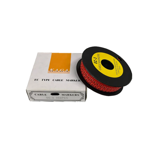 Grippes Cable Marker Red - 4 350pcs in a spool with box for organized cable management