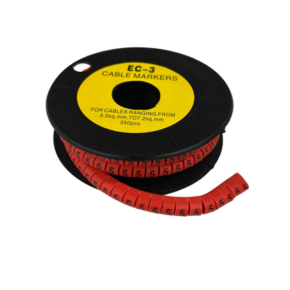 Grippes Cable Marker Red - 5 350pcs on reel for organizing cables and improving cable management
