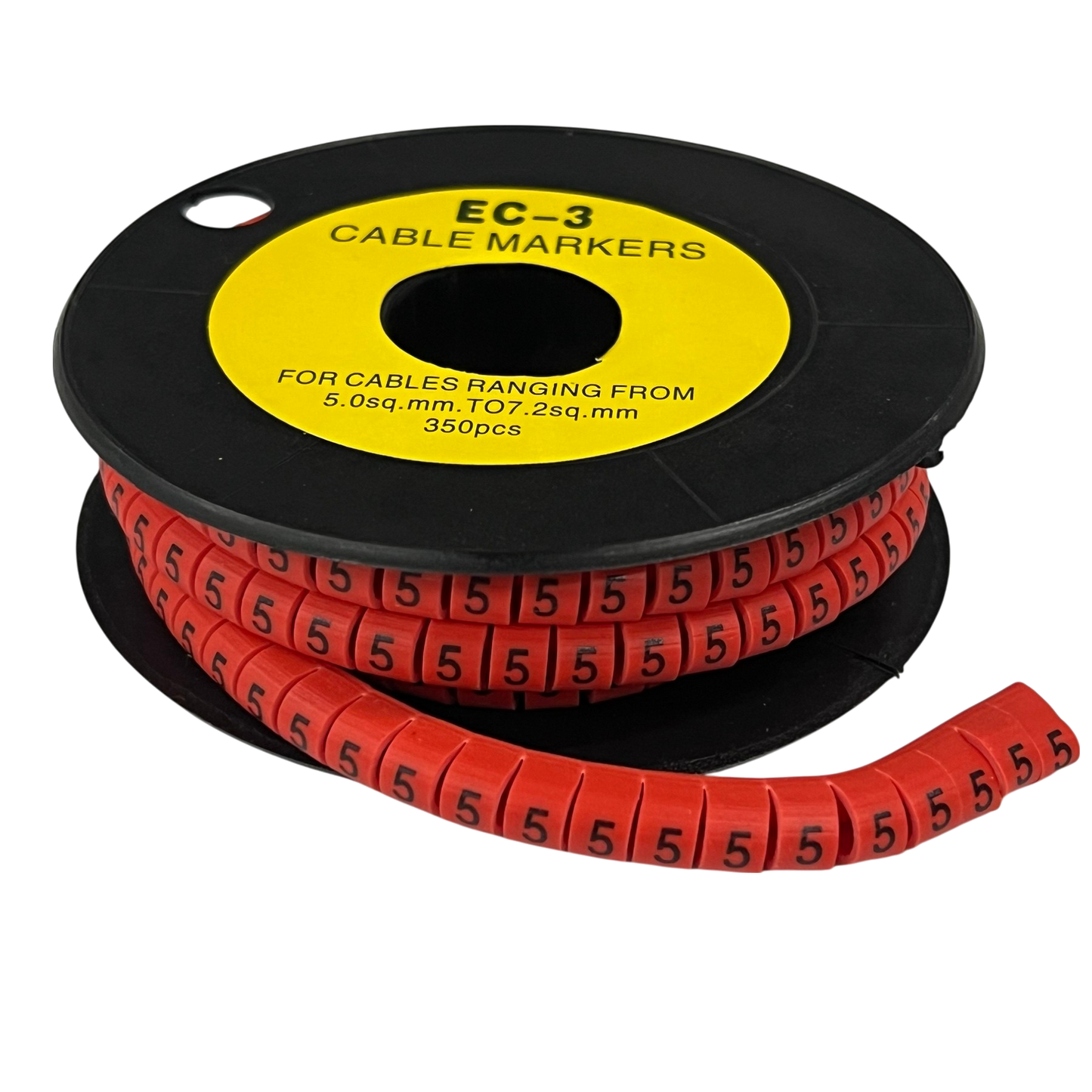Grippes Cable Marker Red - 5 350pcs on a spool for easy cable identification and management