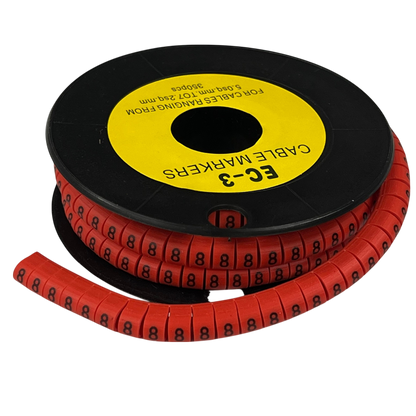 Grippes Cable Marker Red - 8 on a spool for organizing and marking cables easily