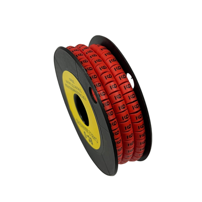 Grippes Cable Marker Red - 9 on a spool for organized cable management solutions