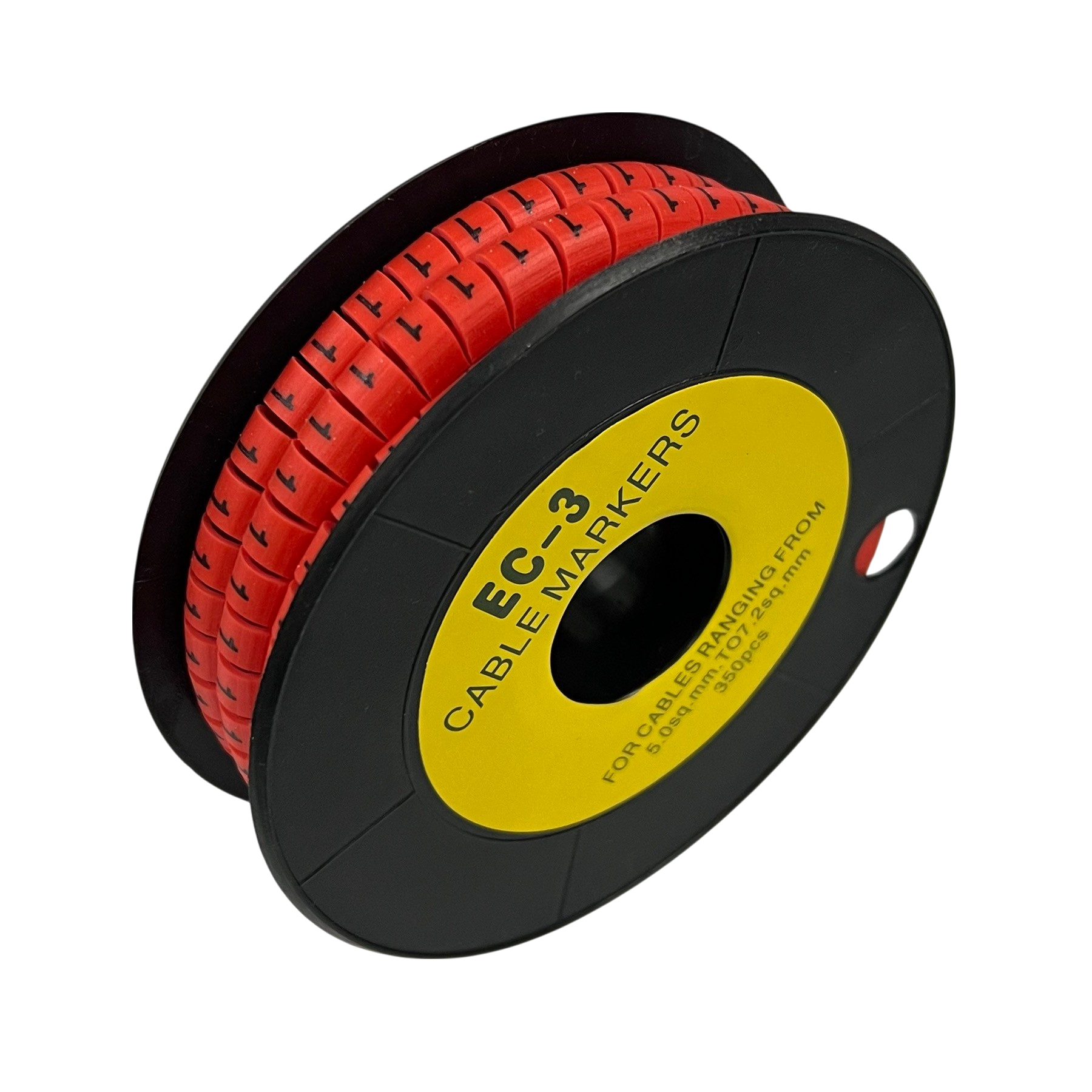 Grippes Cable Marker Red - 1 - 350pcs on a spool for organized cable management