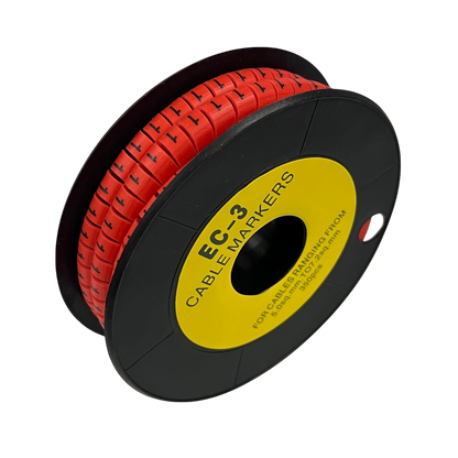 Grippes Cable Marker Red - 1 - 350pcs on a spool for organized cable management