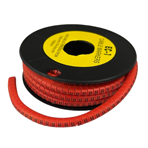 Grippes Cable Marker Red H - 1000pcs roll for organized cable management and labeling