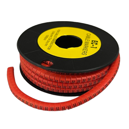 Grippes Cable Marker Red H - 1000pcs roll for organized cable management and labeling