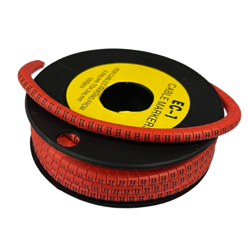 Grippes Cable Marker Red H - 1000pcs on a spool for effective cable organization and identification