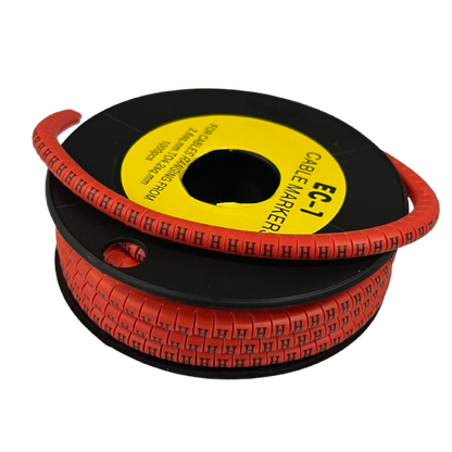 Grippes Cable Marker Red H - 1000pcs on a spool for effective cable organization and identification