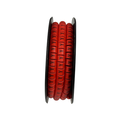 Grippes Cable Marker Red - Y on a spool for organized cable management and identification