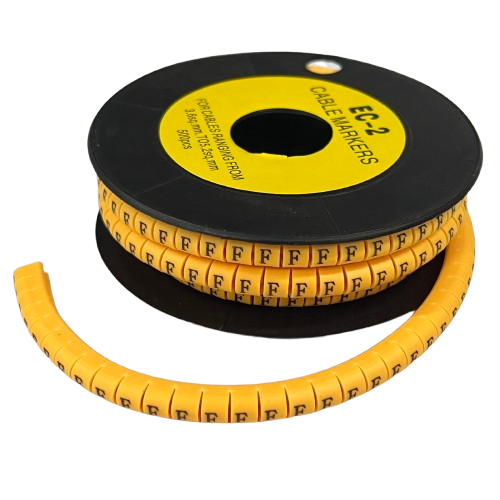 Grippes Cable Marker Yellow - F. reel of modular snap-on cable labels for wire identification