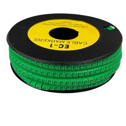 EC-1 cable marker green 1000pcs on a spool for efficient cable management and organization