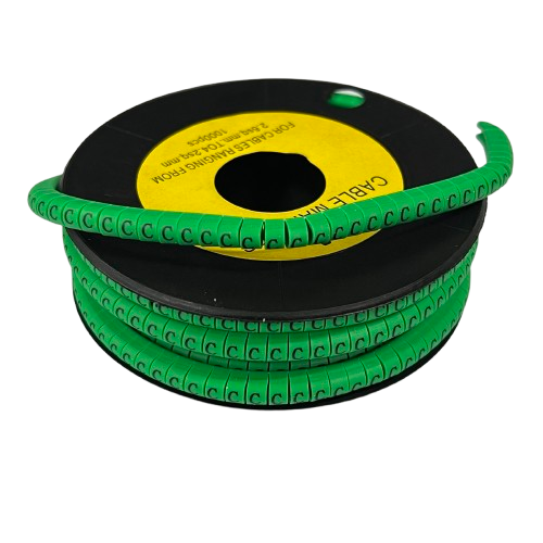 Grippes EC-1 cable marker green 1000pcs on a spool for effective cable organization