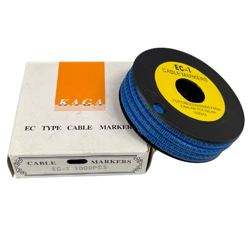 Grippes EC-1B cable marker 1000pcs roll with blue markers for effective cable organization