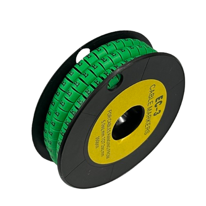 Grippes EC-3G cable markers 350pcs in green for organized cable management and labeling
