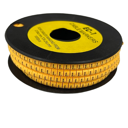L Marker 2.6mm to 4.2mm cable management spool with yellow markers from China