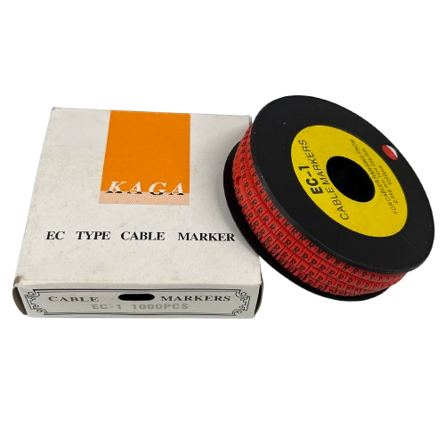 Grippes R Marker Red 2.6mm to 4.2mm 1000pcs cable management markers with packaging box