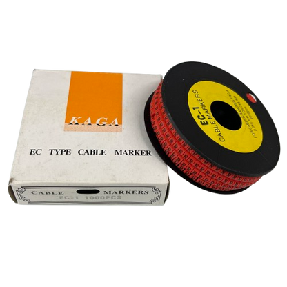 Grippes R Marker Red 2.6mm to 4.2mm 1000pcs cable management markers with packaging box