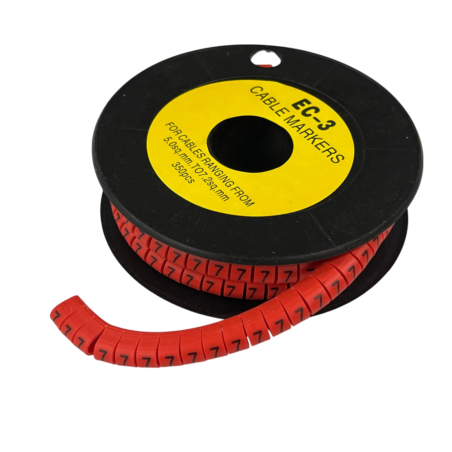 Grippes red cable markers 5mm to 7mm for organized cable management and easy identification