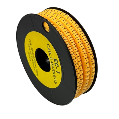 China made T Marker 2.6mm to 4.2mm cable management markers on black spool for cable organization
