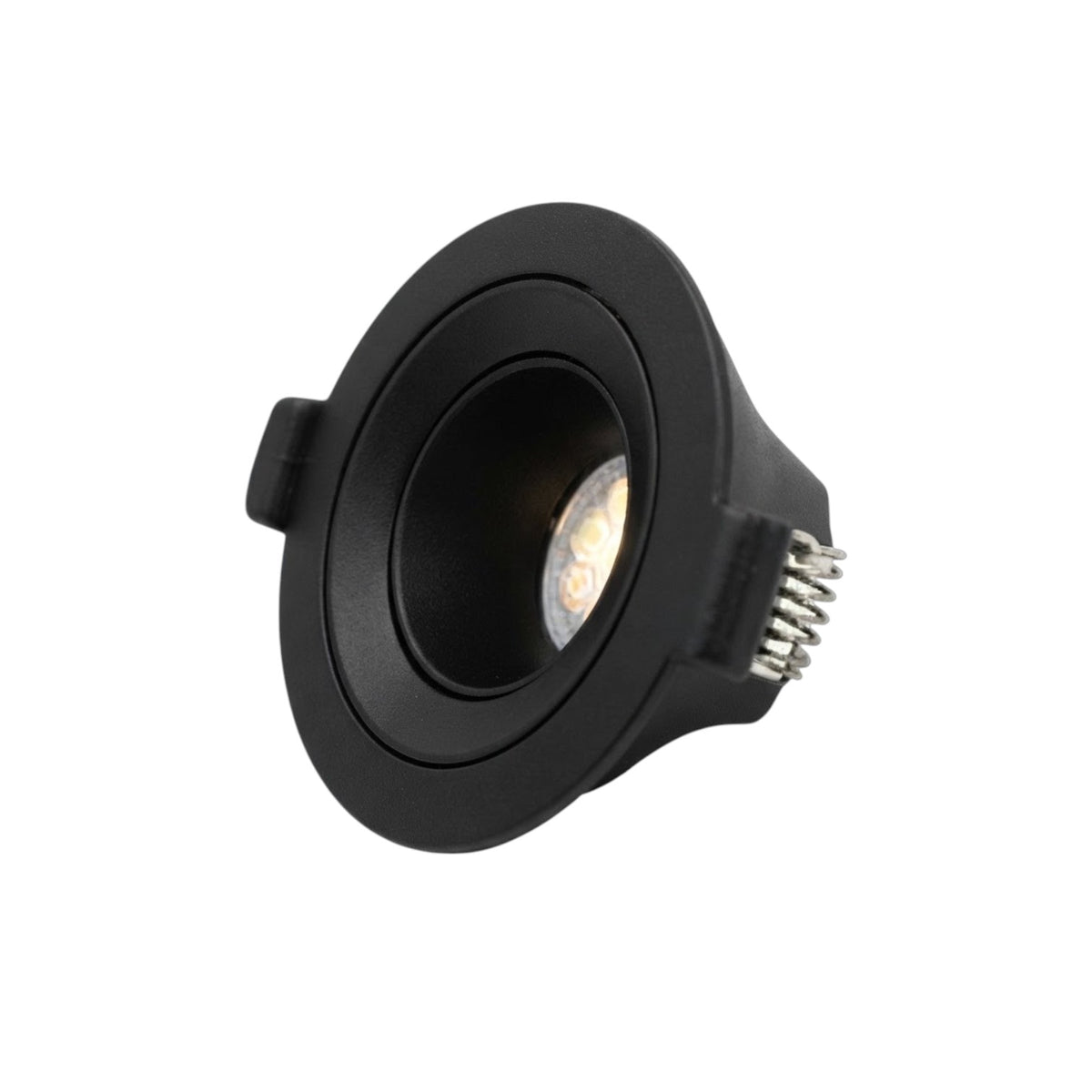 A modern three-light linear wall spotlight fixture in matte black, featuring two adjustable cylindrical heads and one central adjustable spotlight head, shown against a plain white background.