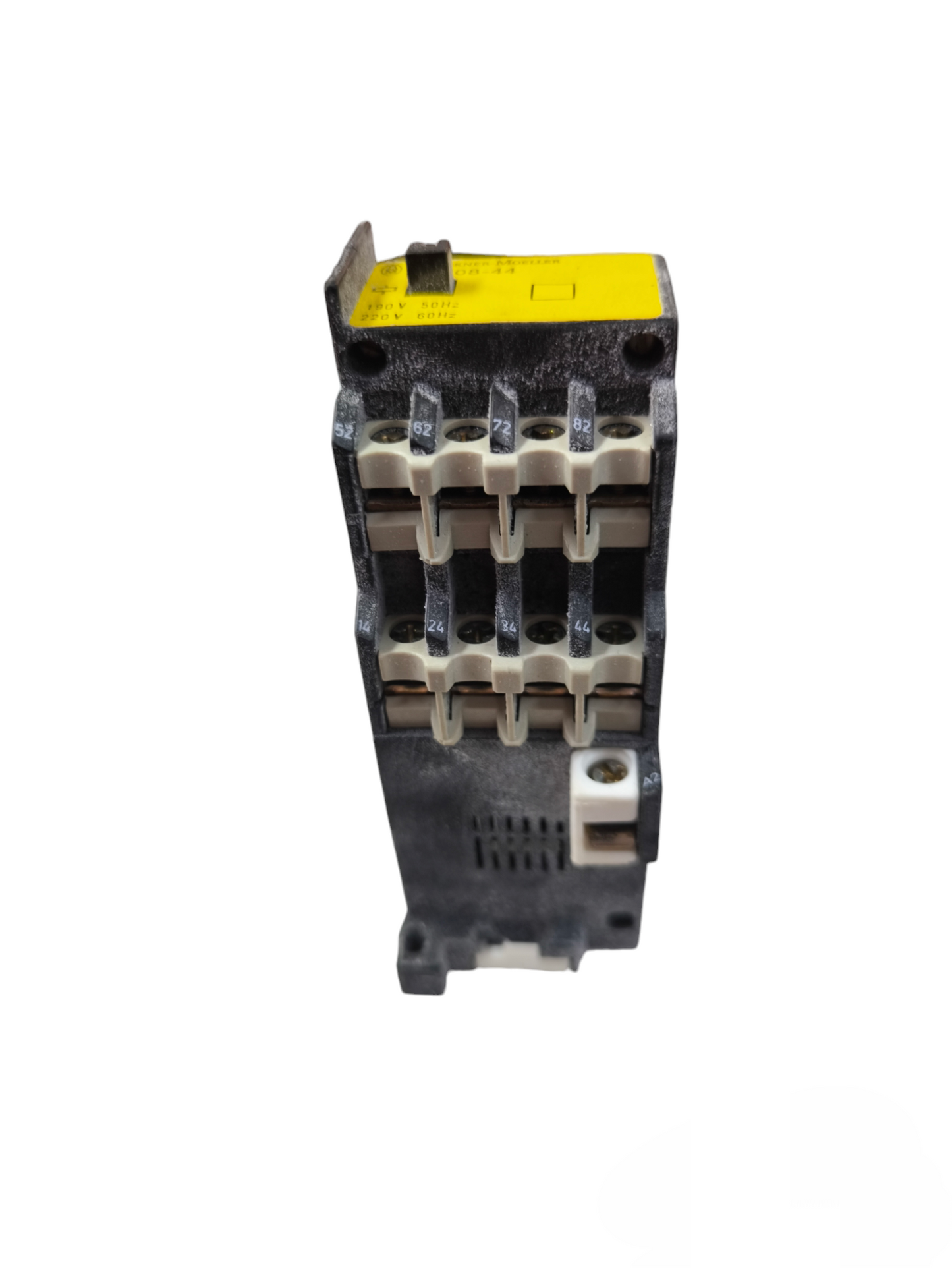 Klockner Moeller magnetic contactor 220V with multiple connection terminals in black and white housing